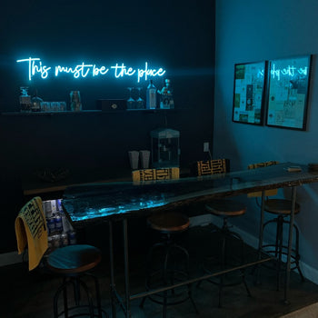 This must be the place - neon LED sign
