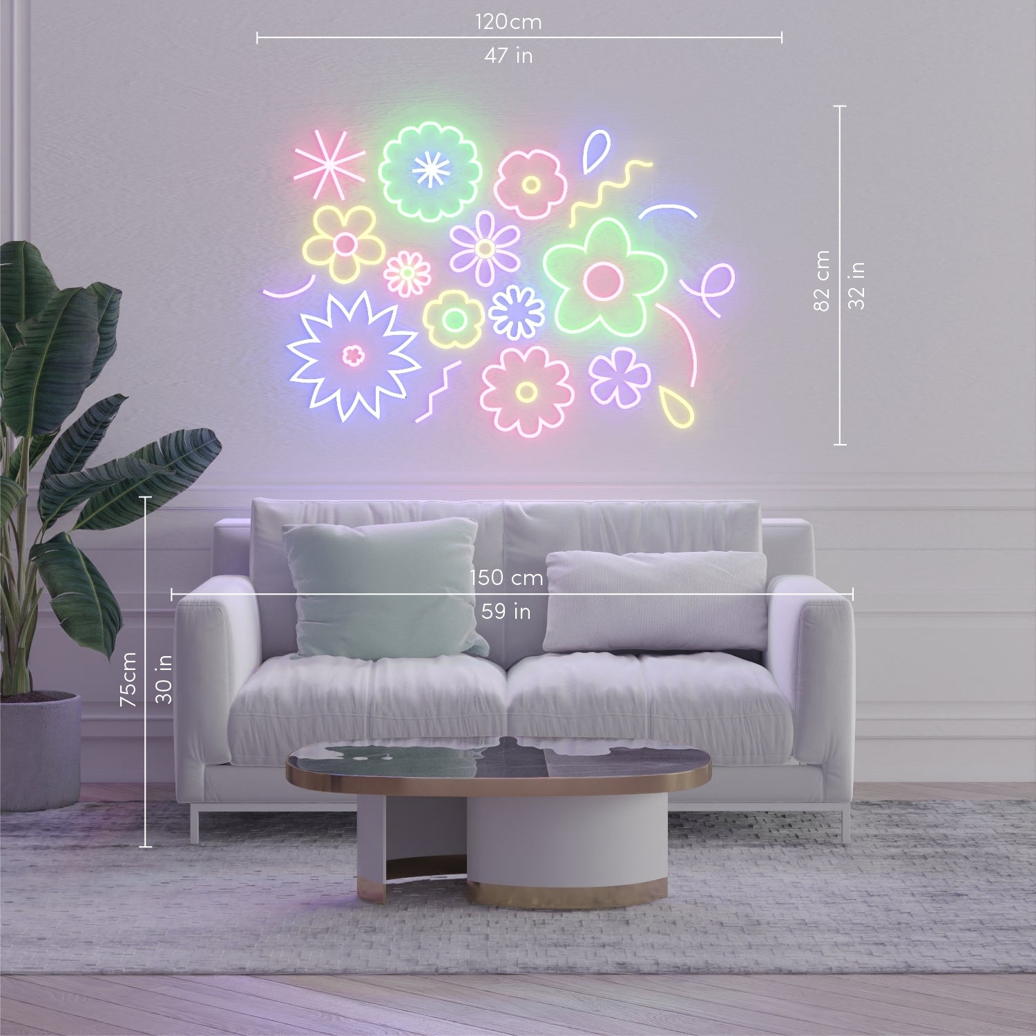 Flower Power by Emily Eldridge - neon LED sign