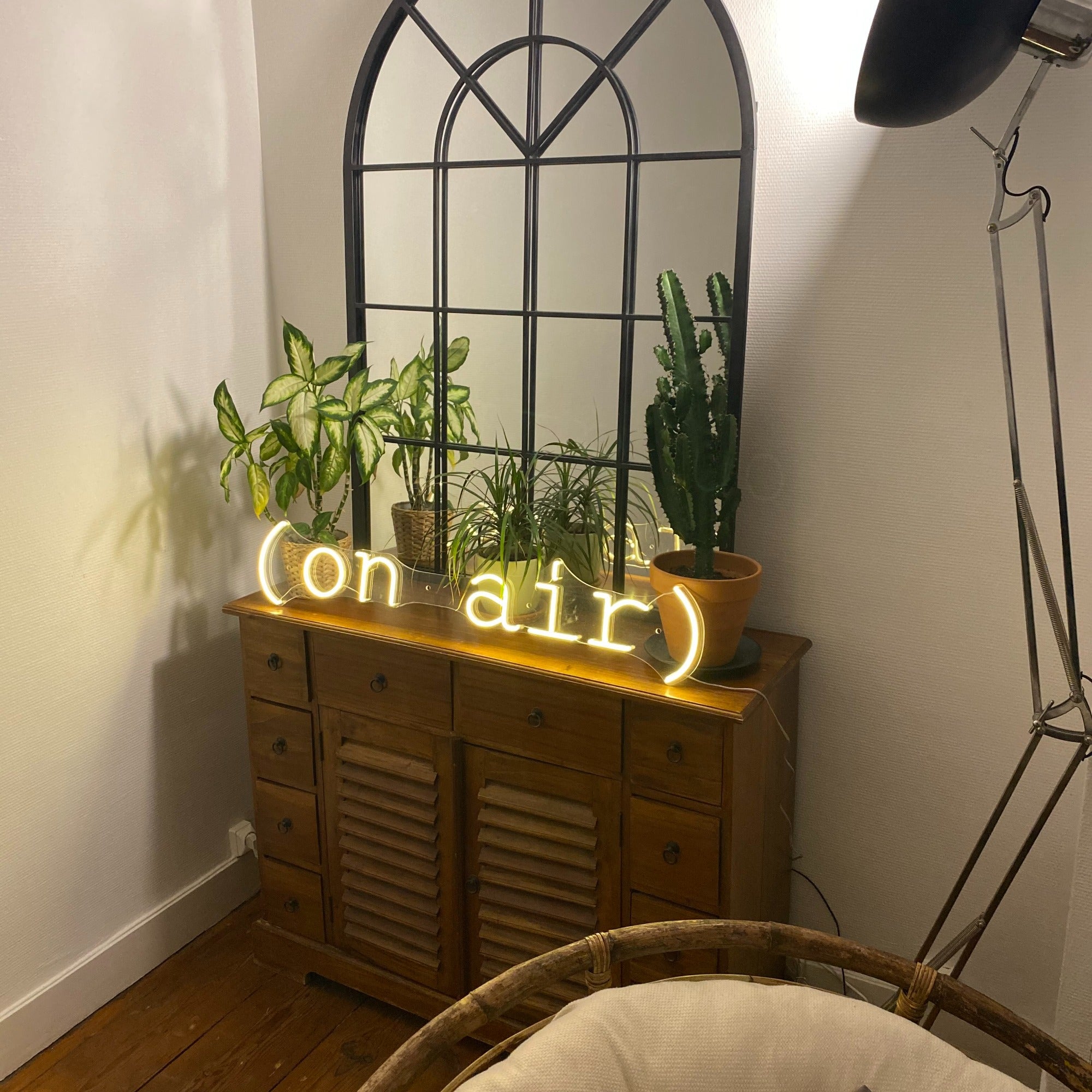 On air, neon LED sign