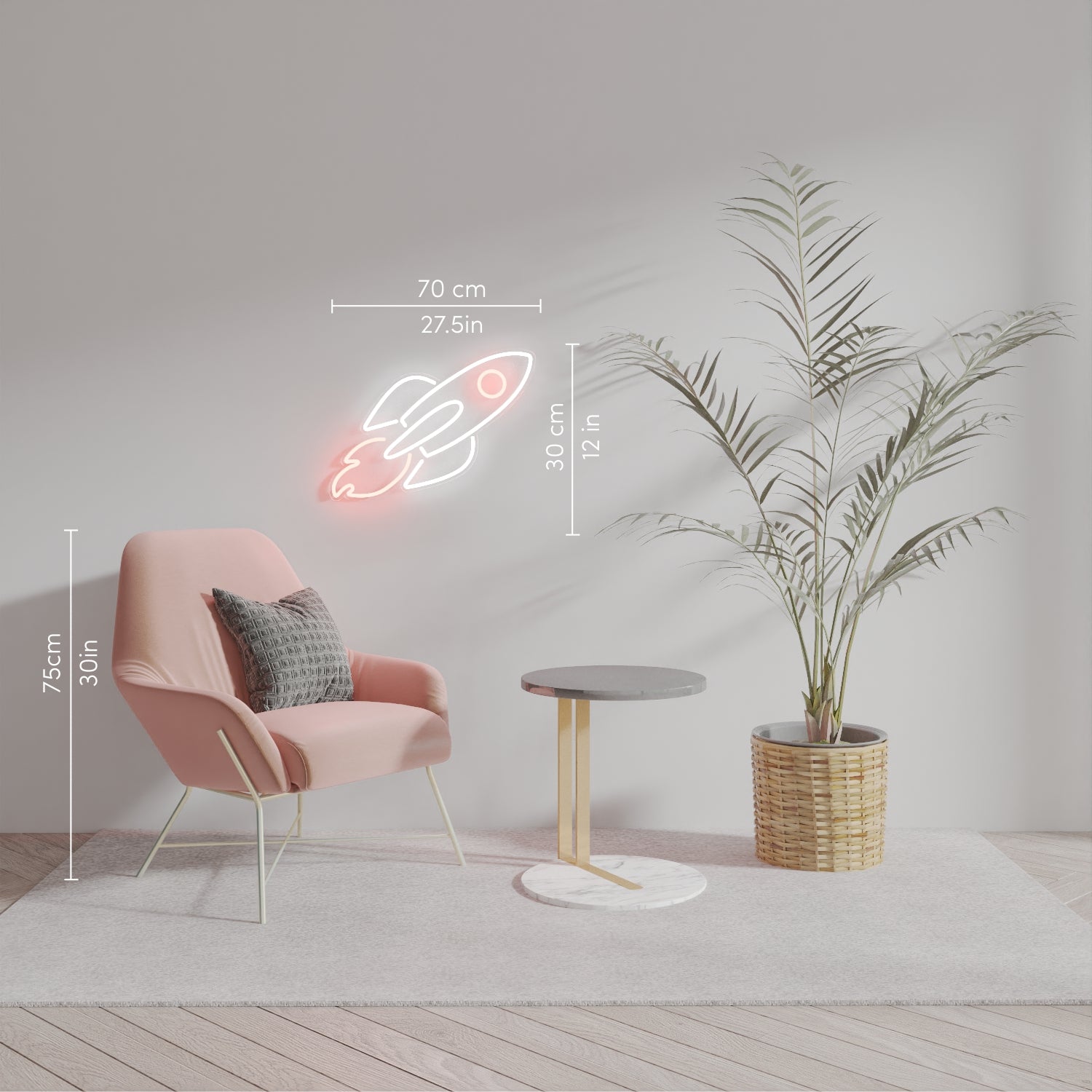 The Rocket - neon LED sign