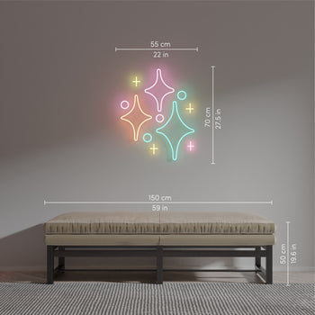 Twinkling Stars by Joanna Behar - Neon LED Sign